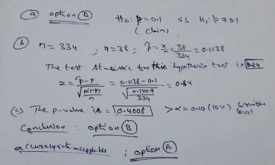 option us H,:6 & 0.1 Hoip=01 ( chin) 6 n- 334 2=P-p 2-38; -38 20.1138 334 The test statistic for this hypothesis test inofy