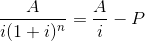 i(1+i)n