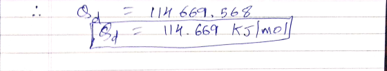 - 114 669, 568 100 = 114.669 kJ/mell