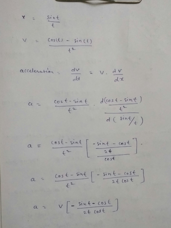 x Sint -V. dl v dlt Cost sin t d cost-sint) d sint cost-sintvintt cost Cost- sint-sint- (6st 2t los t al