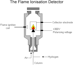 The Flame lonisation Detector Collector electrode Flame ignition Polarising voltage Hydrogen Air Column