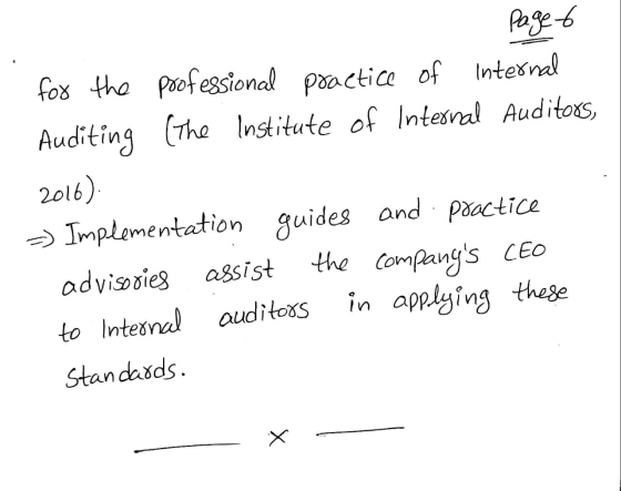 № 6 for the professional practice of internal Auditing (The Institute of Internal Auditors, 2016). - Implementation guides an