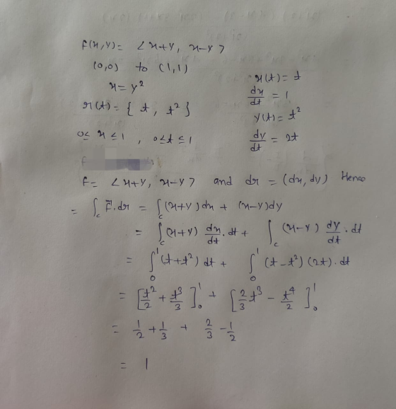 F (1,Y)= Luty, n-y7 (oo) to (1,1) = y2 r(t) = { it, t2 } (t) = at y (t=st² dy = et ou na I, OLASI - - dt Luty, 41-47 and dr =