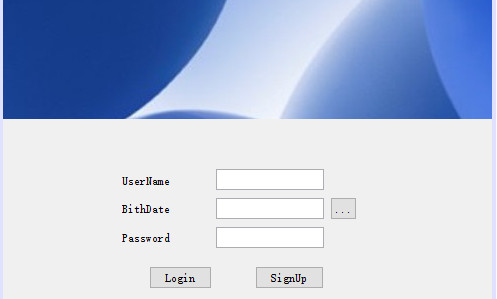 UserlTame BithDate Password Login Si gnUp
