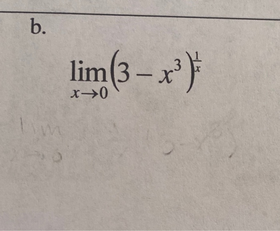 lim(3 – x?) x->0