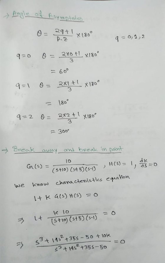 Angle of Asymptotes 29+1 poz X 180° 9 = 0,1,2 9=0 2xot! 3 X180° = 60° 4-1 0 = 0 = 2xit! X 180° 180° 9=2 O = 2X3+! X180° ? 300