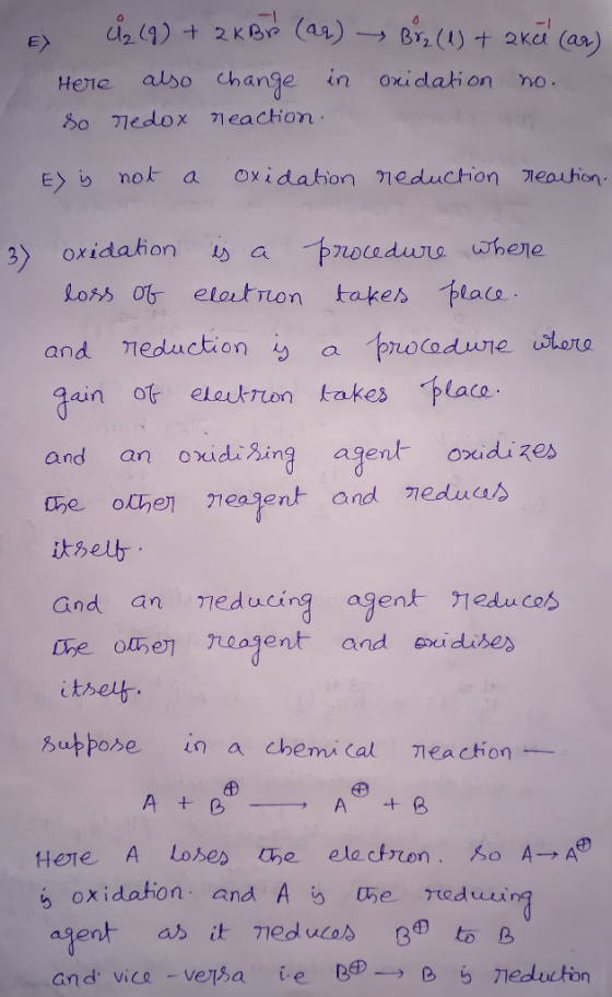E cůz (9) + 2 KBr (aq) → Brz (1) + akcê (ar) Here also change in oxidation no. So redox reaction. Ey is not a oxidation reduc