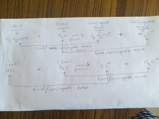 acid conjugate base base T H₂O conjugate aid C, HE COO - + H₂O C, He WoH Acid / Base coniugate air te base base froniugate ac