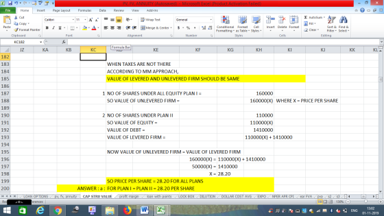 PV, FV, ANNUITY (Autosaved) - Microsoft Excel (Product Activation Failed) Review View Add-Ins File Home Insert Page Layout Fo