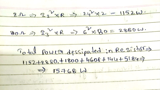 .- 5 1 x R 2” x 2 - 152) : 80 0 3 1 x R % 20 = 2880 น. Total Rowen dissipated in Resistor 15249880.1800 - 4608 + 119+51843 -