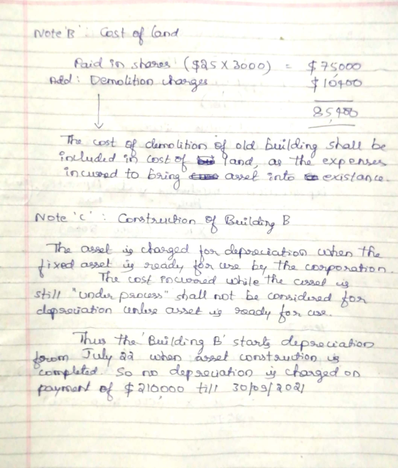 ond Vote B Gost faid io shares ($asx3000) Aldl Demolition ihanges $75000 16400 25950 The cest af clamo litiors ef old buildin
