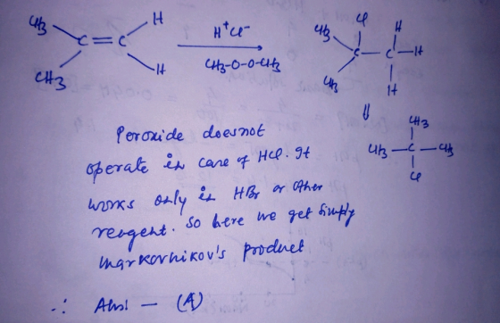 - 443-0-0-413 d i N 3 1+ Fly- Peroxide does not operate in care of Hl. It Ut_s works orly et HBr or other reagent. So here we