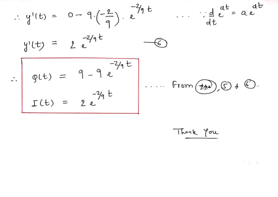.: yllt) = 0 i at at ... idé = ae dt ylt) = { 249€ © Plt) = 9-9e 9- 1439 ..... from (12), © ¢ © -49 E Ilt) = le Thank You