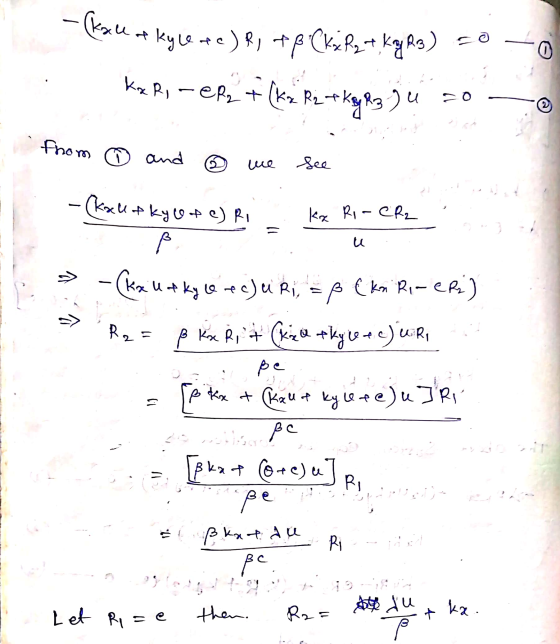 (krue o ky lete) R1 +p Cki Ryt Kyps) 5040 KZ R, - eRx + (k? Pe+kigog. Du 50 — in thom © and ③ we see . - (kall of ky ore) Ri