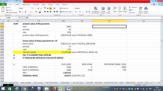 PV, FV, ANNUITY (Autosaved) Microsoft Excel (Product Activation Failed) File Home Insert Page Layout Formulas Data Review Vie