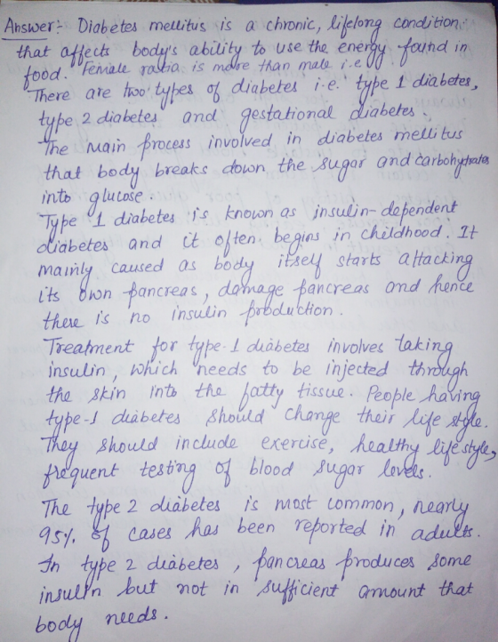 Ahswer Diab e tes metlius is a chronic, lijlelong condition that affeck bodys ability to use the ene ry foundn od. Female ya