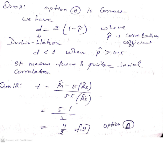 option Dues ! is Conecta we have d=2 (1-2) whene i correlation Durbin-blakson cofficient d <1 when ê 2015 It means tuore i po