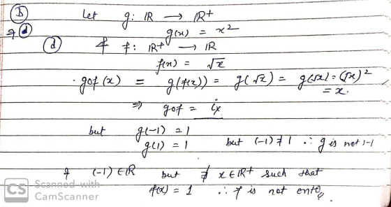 & # mg (u) = x2 let g: IR Rt @ 4 7: IR - IR = Tz - gof(x) = 9(+2)) = _g(02) - 748213 (5) = 2 3 gofa ix but g1-1) 21 but (-17