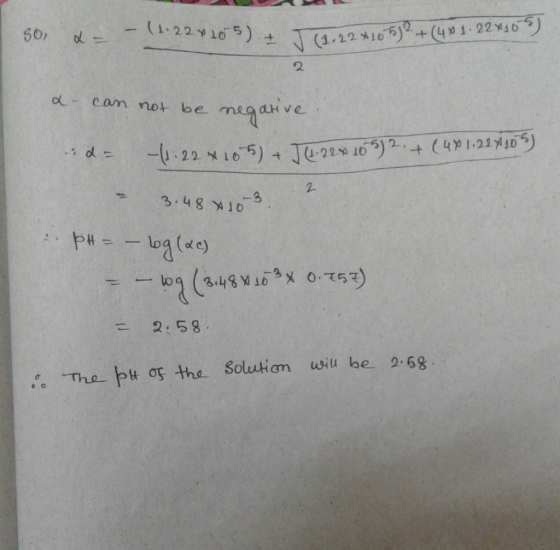 so d = - (1.224 10 5) + 1100) + J (1.22*10 J (1.22 4 10 5)2 + (401. 22x105) &- can not be negative. d = -1.22 x 105) + J (1-2