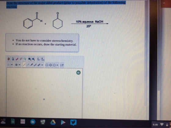 Draw the structure of the major Aldol product ( pr