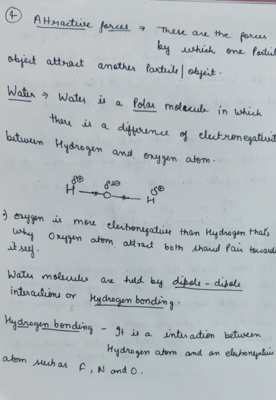 AHractuse forces There ane the Pers by which eme Paitut object attract amethu faxtle ohyit Watur Watey i a Polau molecul in w