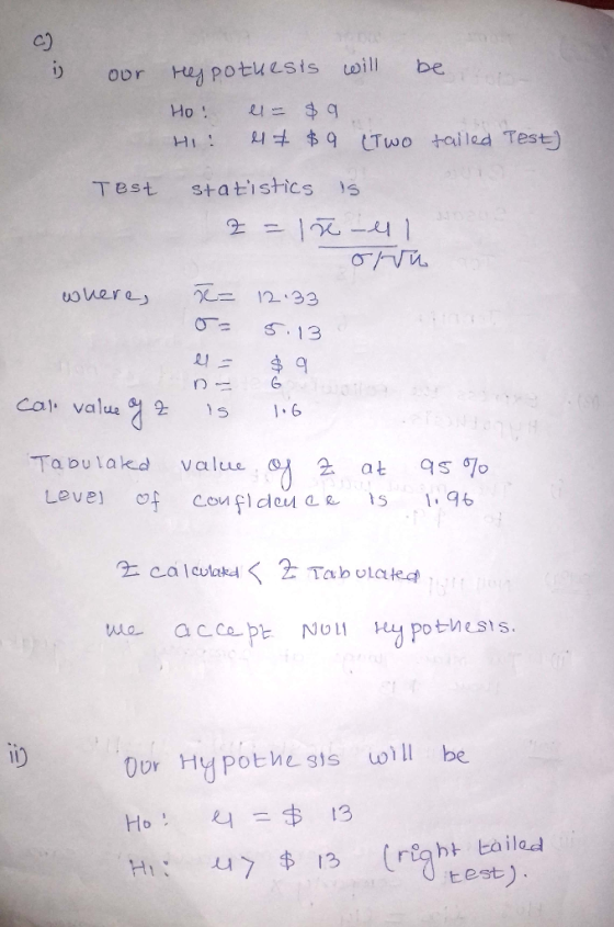 c) ) our upotuesisl be リ HiLTwo tailed Test) Ca valua 6 Ta bulakd valusat wa accept NO otMesis. Our Hypoth sl be test