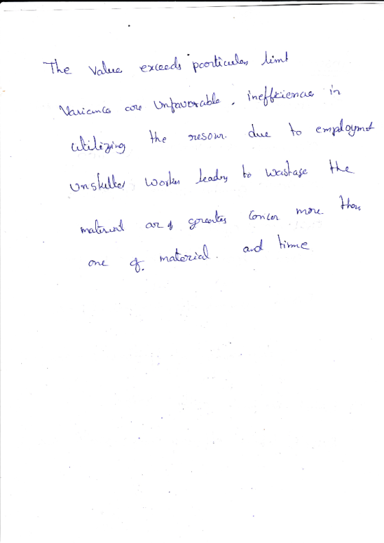 The value exceeds porticuelon limb . Variante care unfavorable inefficience in citilizing the resour, due to employmet unskul