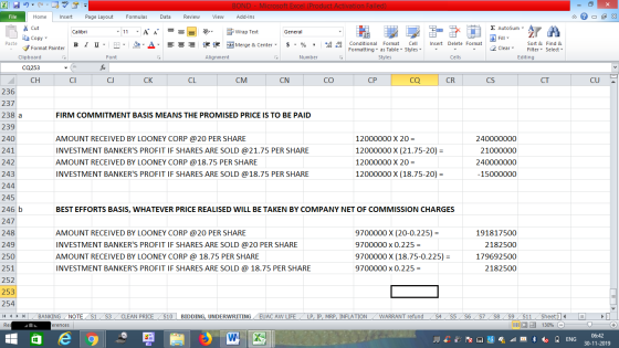 BOND- Microsoft Excel (Product Activation Failed) Formulas File Home Insert Page Layout Data Review View Add-Ins E AutoSum -
