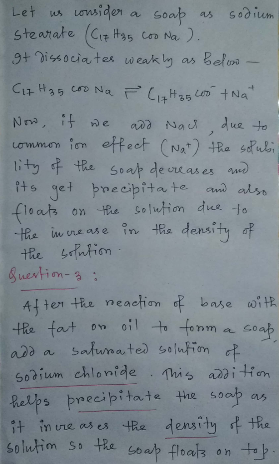 soap Coo Na) Stearate (Cit tas5 us uonsiden Let Sodium au as 9+ Dissociates weak by as bels C1 H35 CD Na CH25 LaD Na Nnait ne