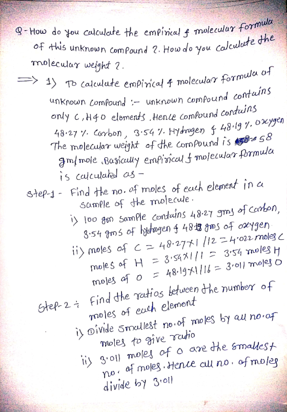 cal of molecular formula • You calculate the molecular formula of g-How do you calculate the empirical of molecular of this u