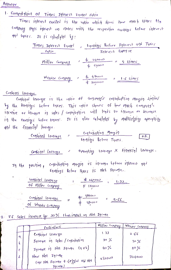 Answer 1. Computation of Times Interest Equmes patro Times intevest equired is the ratio which spus how much times Hy company