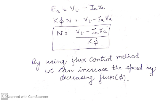 Eaz Vt-Lara KONz Vz-la da Vt-Lara N2 Ф By using flux control method the speed by twe can increase decreasing flux (4). CSScan