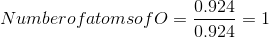 Numberofatom sofo = 0.924 0.924