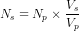 N_s= N_p \times \frac{V_s}{V_p}