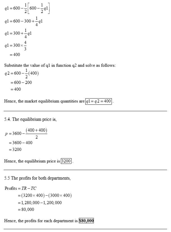 ql 600 600 ql 1 gl 600 300+-gl 1 gl 300 ql 300 x 3 - 400 Substitute the value of ql in function q2 and solve as foll s: q2 60