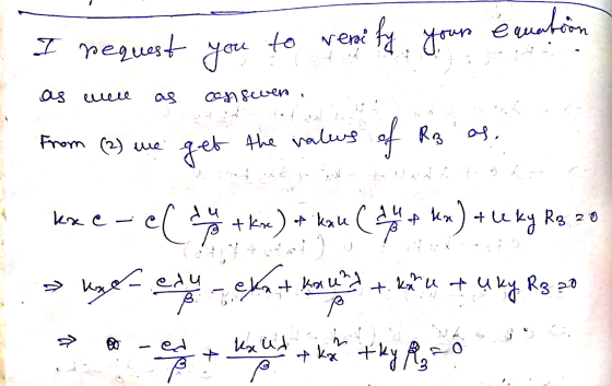 I request you to verify your équation 0 0 g 18-и . . From (2) we get the values of Ra as, и е - «Сен tbs) • su ( аз + + ) + з