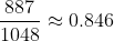 887 0.846 1048