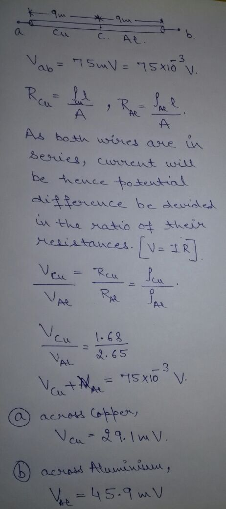 3 As bosth wines ane i be heuce podeutial tu the natio ot she AL Cu 1.62 VAL 65 Ve = 45.9 mV