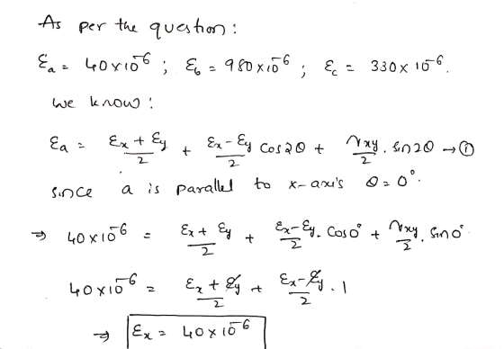 As per the question: . - 40х10; S400x106 , - 330 x 106 oe koo : a = + + - со 20 + лау. So20 -0 since a is parallel to t-axis