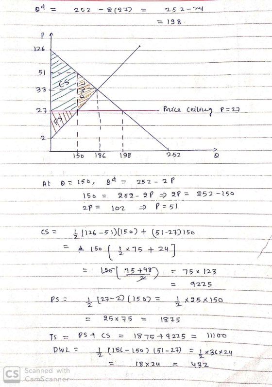 25 224 =138 126 51 32 2.3 Prile Cejuus2 2 15D 6 98 252 At &2150, &d- 25 2-2p 156 = 252-2p→2?=252-150 cs- LI)26-5))(15り (5)-27