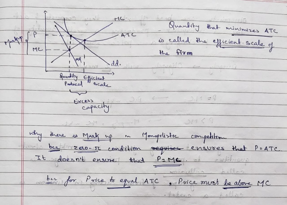 MC Р ATC Quantity that minimizes ATC is called the efficient scale of MC the firm IMR •dd. quantity Efficient Podenced scale