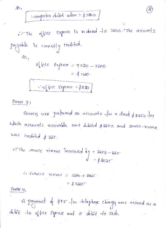 c. comportes debit value = $3.000 The inic CUC LS 001 office is reduced to 3200. The accounts pagoble is concelly eredited. i