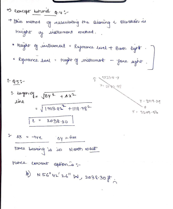s concept behind 9.4% * This method of calculating the bearing a Height og instrument method. Elevation is • Height of instru