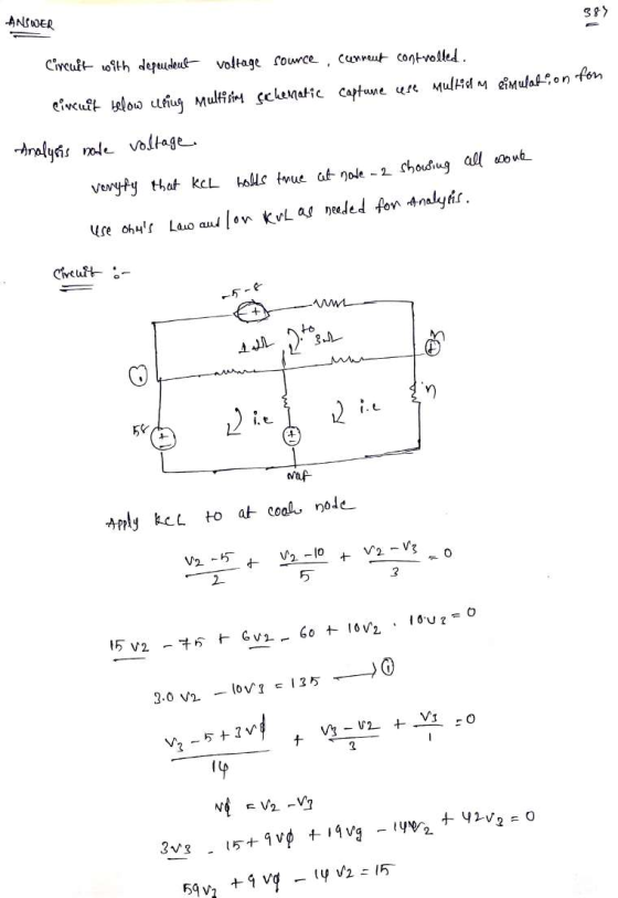 ANSWER Circuit with depoldeut voltage source, cunneut controlled. circuit below uning Multision schematic captune use multidm