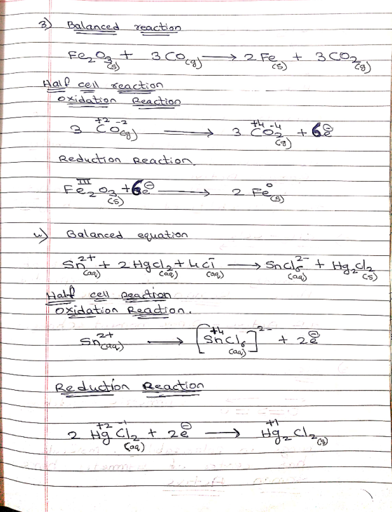 Balanced Teaction Hal ce eactian Readtion oxidation +2 -2 Reduction eeaction Fe Balanced equation 2t Sncl Hcla Caa Ca) Caa) C