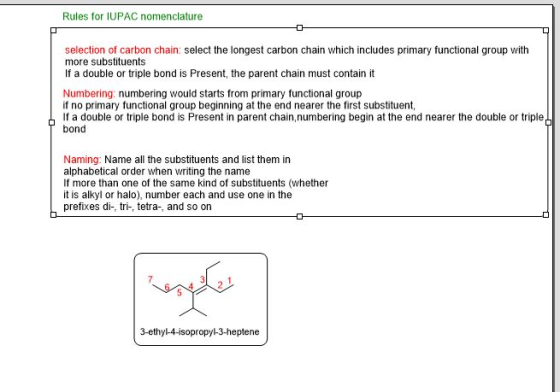 Rules for IUPAC nomenclature selection of carbon chain: select the longest carbon chain which includes primary functional gro