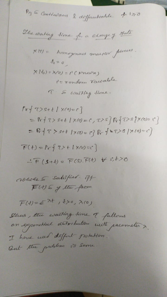Pos Continuary & afferentele 1 l differentiable for +70 The weating time for a change of st x 14) - honcogeneous mastlov pre