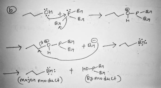 nyhete rna ten → Br major product) + Ho-p. By (By product) -Bri