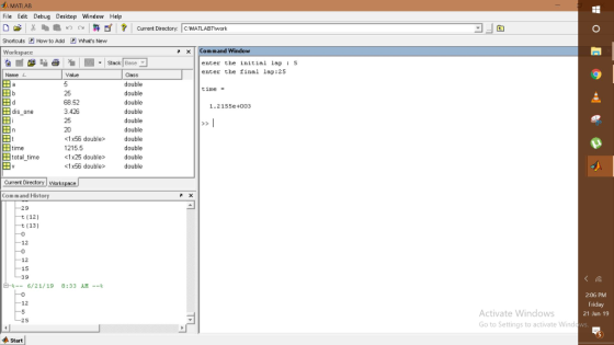 MATLAB File Edit Debug Desktop Window Help c MATLABTwork Ourrent Directory How to Add Whats New Shortcuts Workspace Command