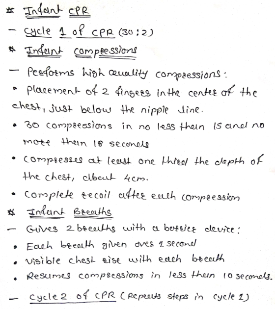 Ccle o CPR (30 12) Compge s3ons Placement 042 4ingees inthe centeをof the chest, Just belou he nipple Jine - 30 compeessions i